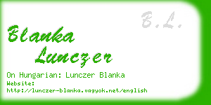 blanka lunczer business card